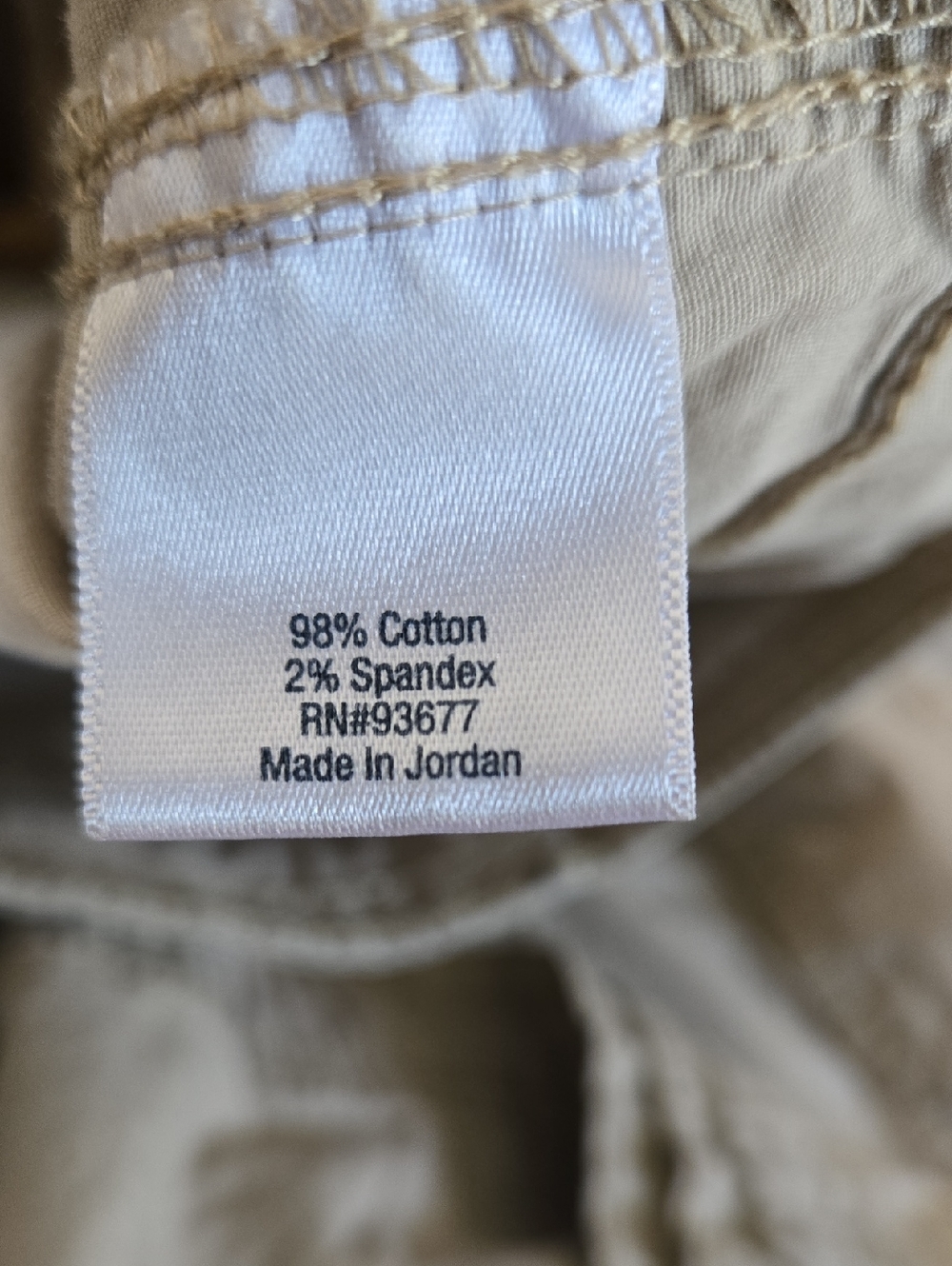 PA20 St John's Bay Taupe Cargo Capris Sz 22W Stretch Tie Cuff Zip Fly Drawstring - Picture 10 of 11